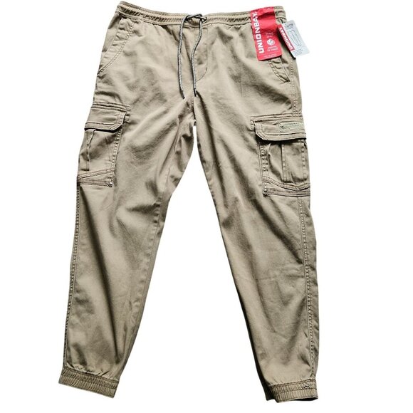 Unionbay Mens Elastic Waist Stretch Twill Relaxed Fit Cargo Jogger Pants Size XL - Picture 2 of 16
